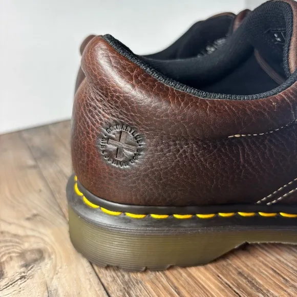 Dr. Martens Shoes Mens 10 Oxford Loafers Boston Brown Leather Docs Chunky Street
