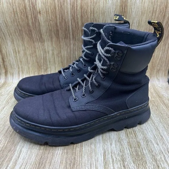 Dr. Martens Tarik Combat Boots Men's Size 10 Black Ankle Utility Lace Up