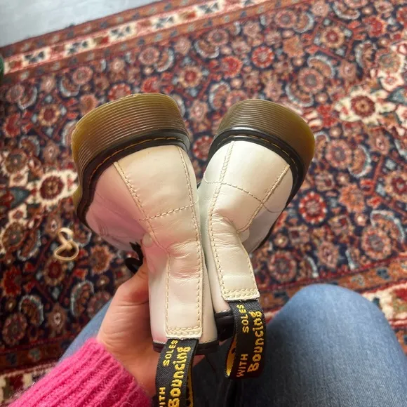 Dr Martens White Lace Up Boots, size EU 36, Women’s 5