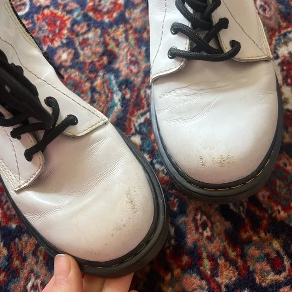 Dr Martens White Lace Up Boots, size EU 36, Women’s 5