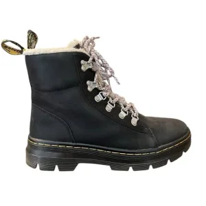 Dr Martens Womens Size 9 Black Leather Boots Air Ware W Soles Bouncing Industria