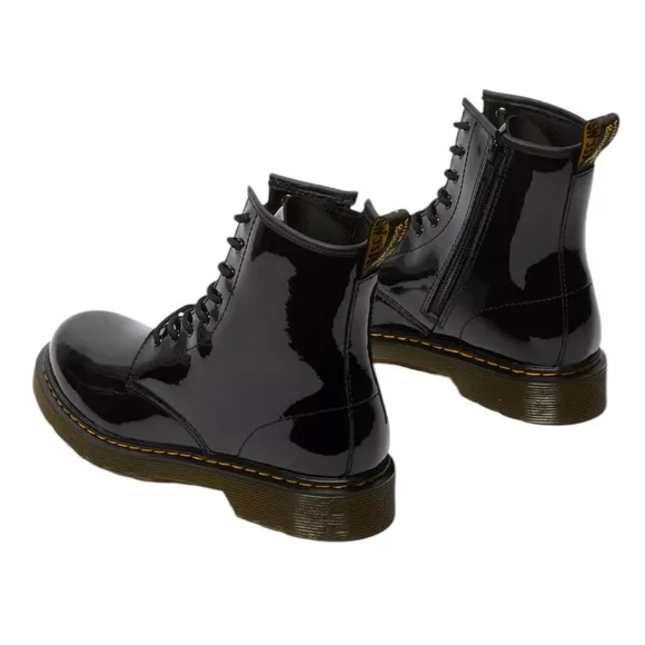 Dr Martens Youth 1460 Patent Leather Lace Up Combat Boots Sz 5M 6L
