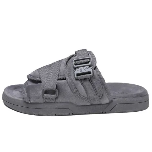 DRACO Cool Grey Dracos Slides Size 9-10 NWT in packaging