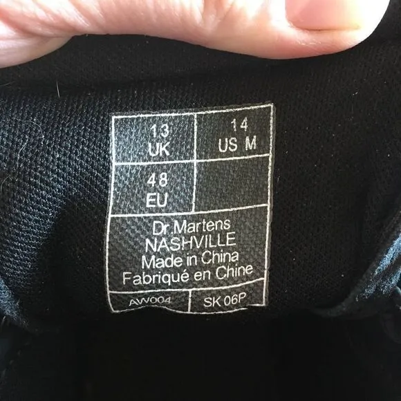 Dr Martens black lace up Nashville lace up boots