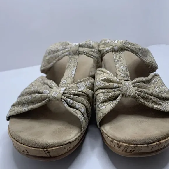 Easy Street Wedge Slide Sandals - Amberlee-Natural