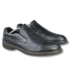 ECCO  Black Slip On Leather Loafers Men's EUR 45, US 11-11.5 &quot;Fenn&quot; Venetian