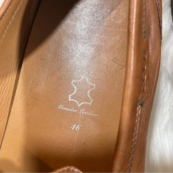 Ecco Brown Leather Slip On Loafers