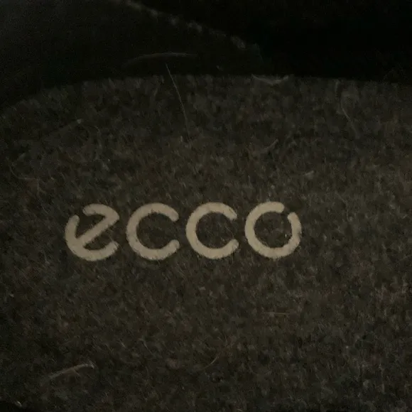 Ecco Camilla Wedge Lace Up Boots, Size US 7/7.5, Black Leather Brown Wedge