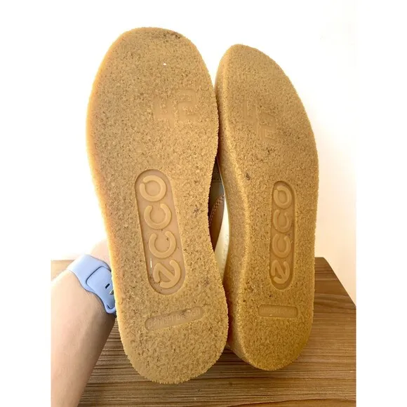 ECCO Crepetray Womens Slip On Loafers Leather Shoes Sz 11 EU 42 Color Sage Grey
