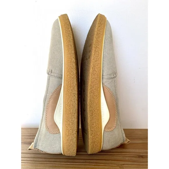 ECCO Crepetray Womens Slip On Loafers Leather Shoes Sz 11 EU 42 Color Sage Grey