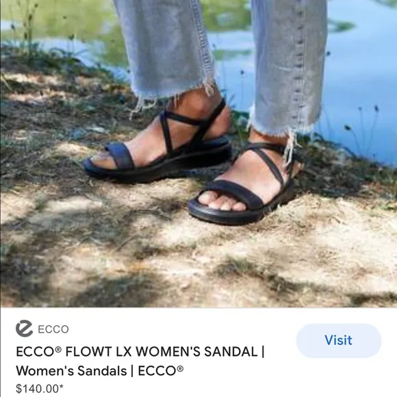 ECCO Flowt Lx Leather Ankle Sandals.