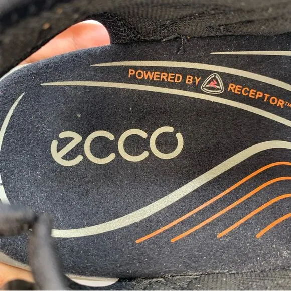 Ecco Men's Yucatan Walking &amp; Trail Comfort Sandals Leather Tarmac/Moon Rock Sz 8