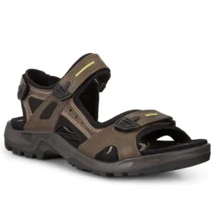 Ecco Men's Yucatan Walking &amp; Trail Comfort Sandals Leather Tarmac/Moon Rock Sz 8