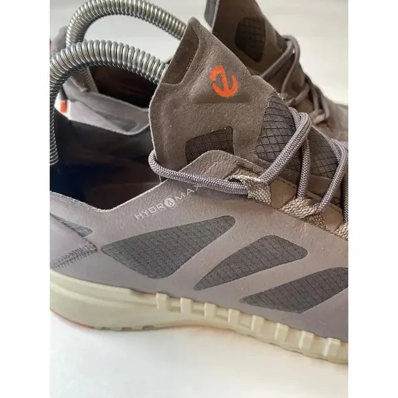 Ecco Phorene Hydromax Women's Gray Leather Casual Sneakers Sz EU39 US 8-8.5