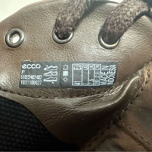 ECCO Turn Brown Leather Gore-Tex Chukka Boots Mens EU 41 US 7-7,5 ( Fits Like 8)