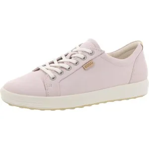 ECCO Womens Soft7 Purple Leather Low Top Trainers Fashion Sneakers Flats New