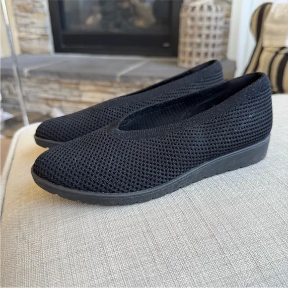 Eileen Fisher Black Knit Flats