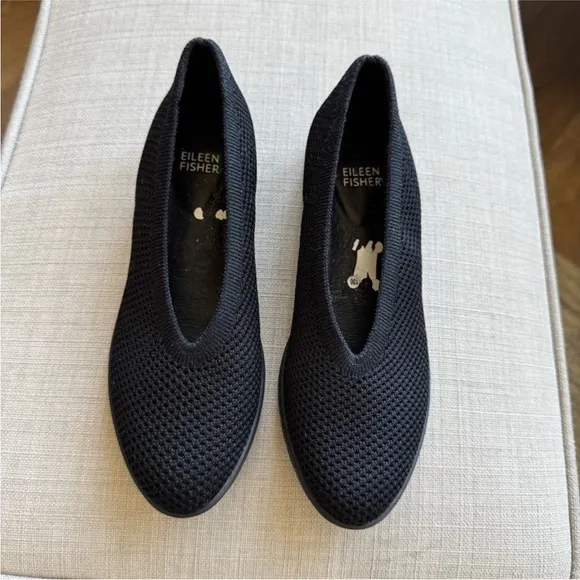 Eileen Fisher Black Knit Flats