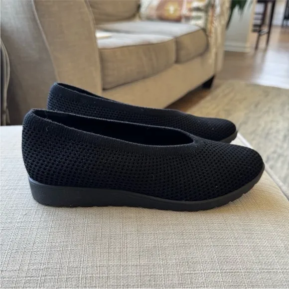 Eileen Fisher Black Knit Flats