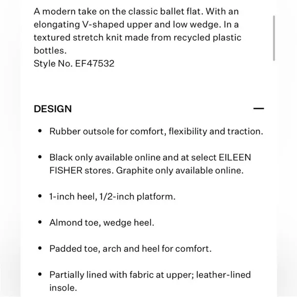 Eileen Fisher Black Knit Flats