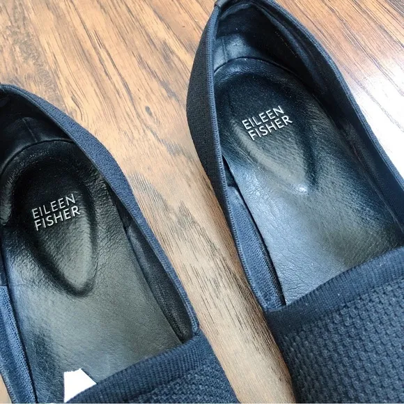 Eileen Fisher • Demi Recycled Stretch Knit Loafer flat slip on black