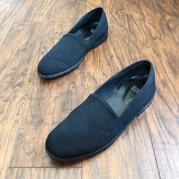 Eileen Fisher • Demi Recycled Stretch Knit Loafer flat slip on black
