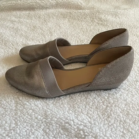 Eileen Fisher Ida Metallic D'Orsay Ballerina Flats
