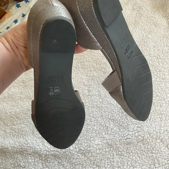 Eileen Fisher Ida Metallic D'Orsay Ballerina Flats