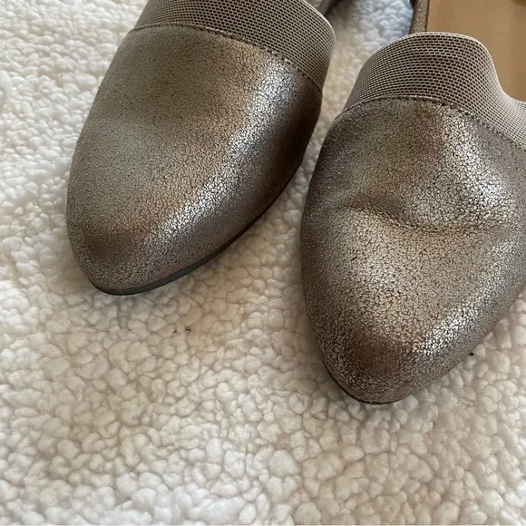 Eileen Fisher Ida Metallic D'Orsay Ballerina Flats