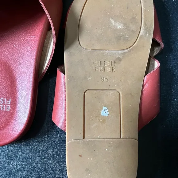Eileen Fisher leather sandals, rust color, size 9