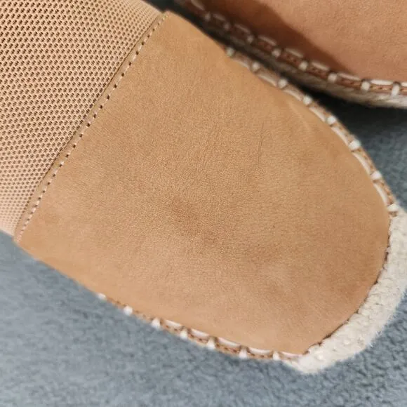 EILEEN FISHER Nubuck D'Orsay Espadrilles Size 8 Light Brown Honey Tan