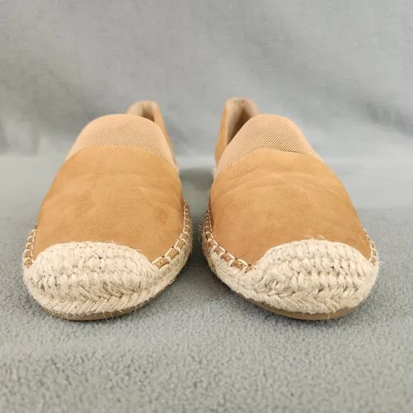 EILEEN FISHER Nubuck D'Orsay Espadrilles Size 8 Light Brown Honey Tan
