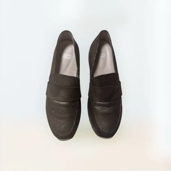 Eileen Fisher slip on rubber sole loafers