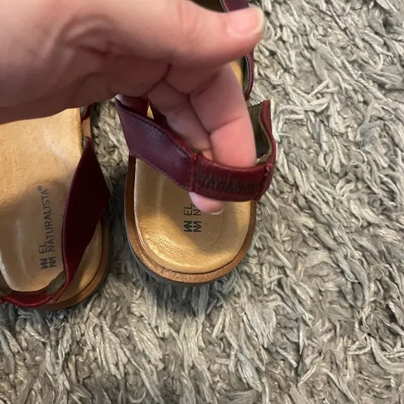 El Naturalista Red Flats Comfortable Slip-On Loafers