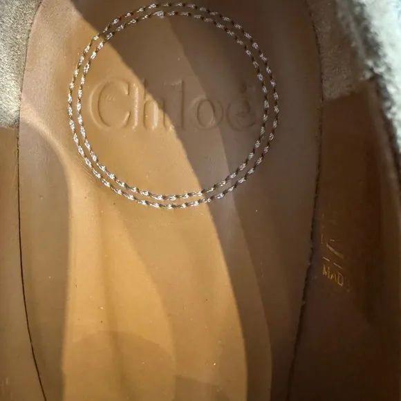 Elegant Tan Platform Loafers Chloe Jamie Suede Loafer Pumps Size 35 5