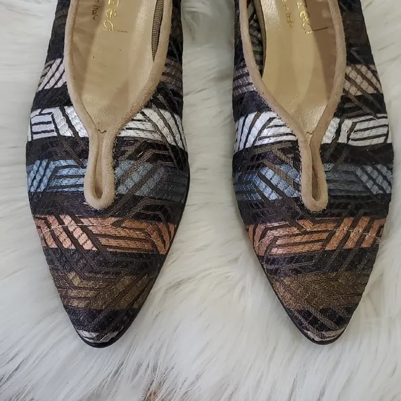 Eliot Zed Black and Brown Loafers with Textured Pattern