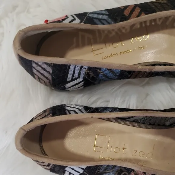 Eliot Zed Black and Brown Loafers with Textured Pattern