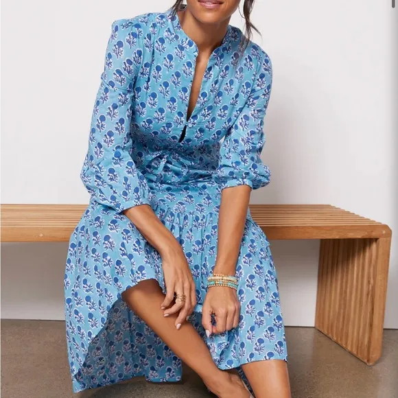 Emerson Fry Frances Midi Dress Little Marigolds India Collection