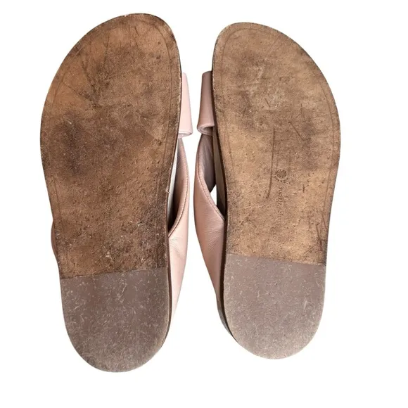 Emme Parsons Size 37 Folded Slide Sandals Blush Pink Nappa Leather Minimalist