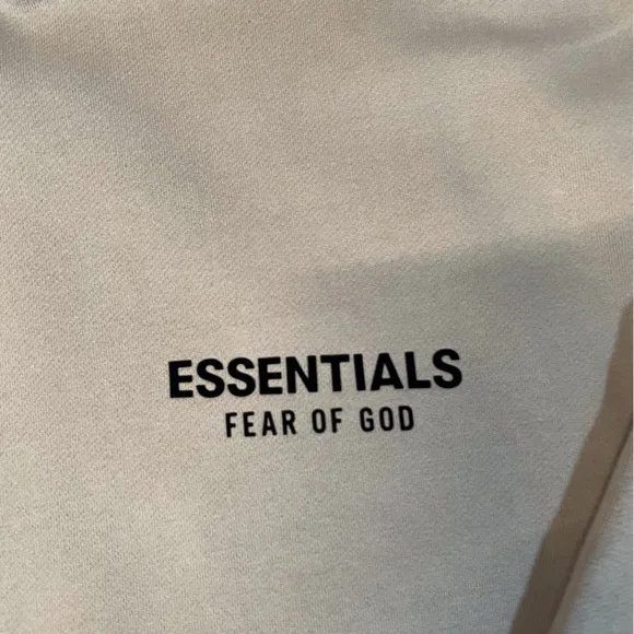 Essentials Fear Of God Beige Hoodie