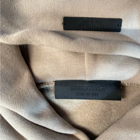 Essentials Fear Of God Beige Hoodie