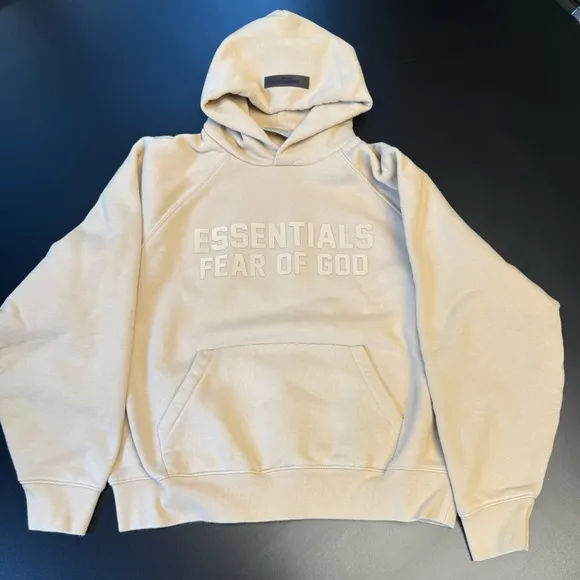 Essentials Fear Of God Beige Hoodie