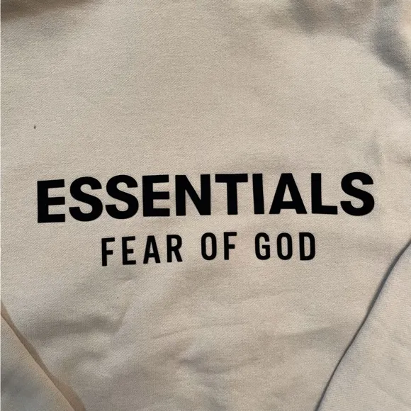 Essentials Fear Of God Beige Hoodie