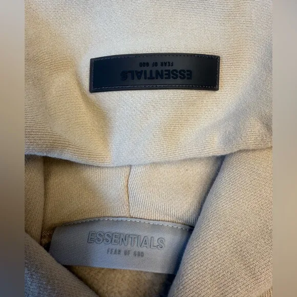 Essentials Fear Of God Beige Hoodie