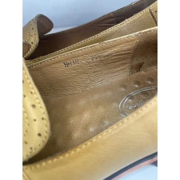 EUC Mona Flying Women's Comfort Real Italian Brown Leather Loafers Sz 9