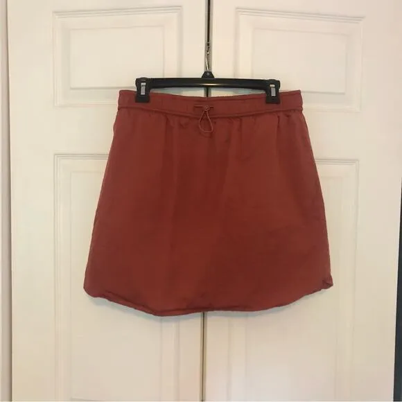 Evereve Sundry Sunday Skirt Bungee Drawstring Terracotta Rust Orange Size Medium