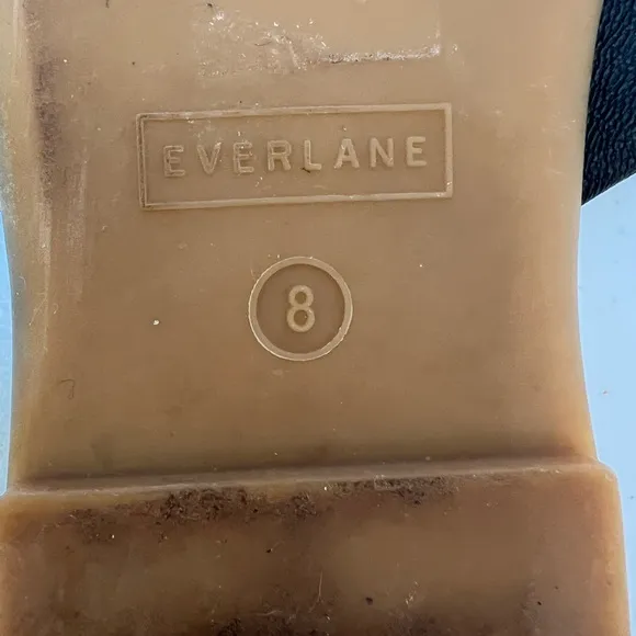 Everlane The Day Crossover Leather Slide Size 8 Black