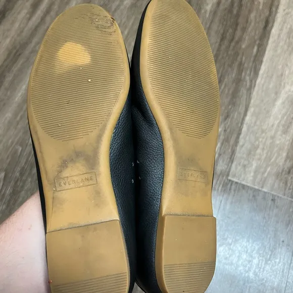 Everlane The Day Glove Flats Black Leather NWOB