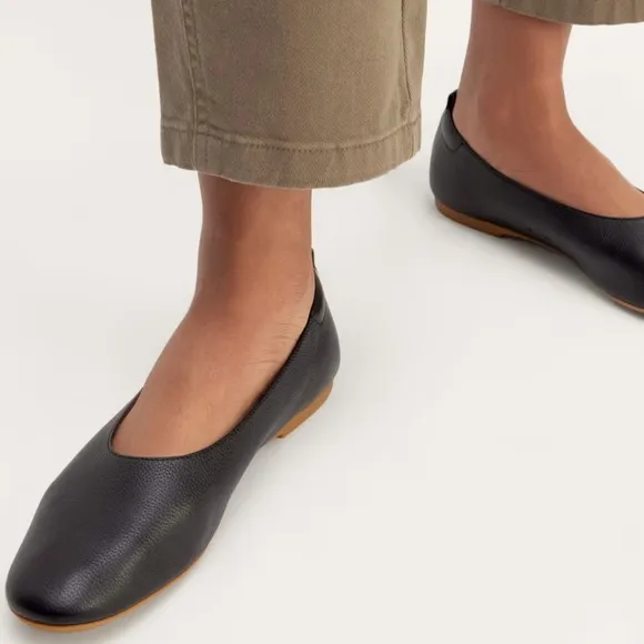 Everlane The Day Glove Flats Black Leather NWOB
