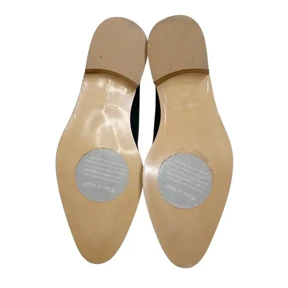 EVERLANE The Modern Black Leather Pointed Toe Low Heel Loafers
